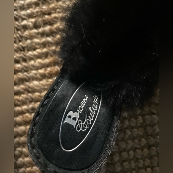 Browns Couture Black Suede Mules S7 - Picture 4 of 6